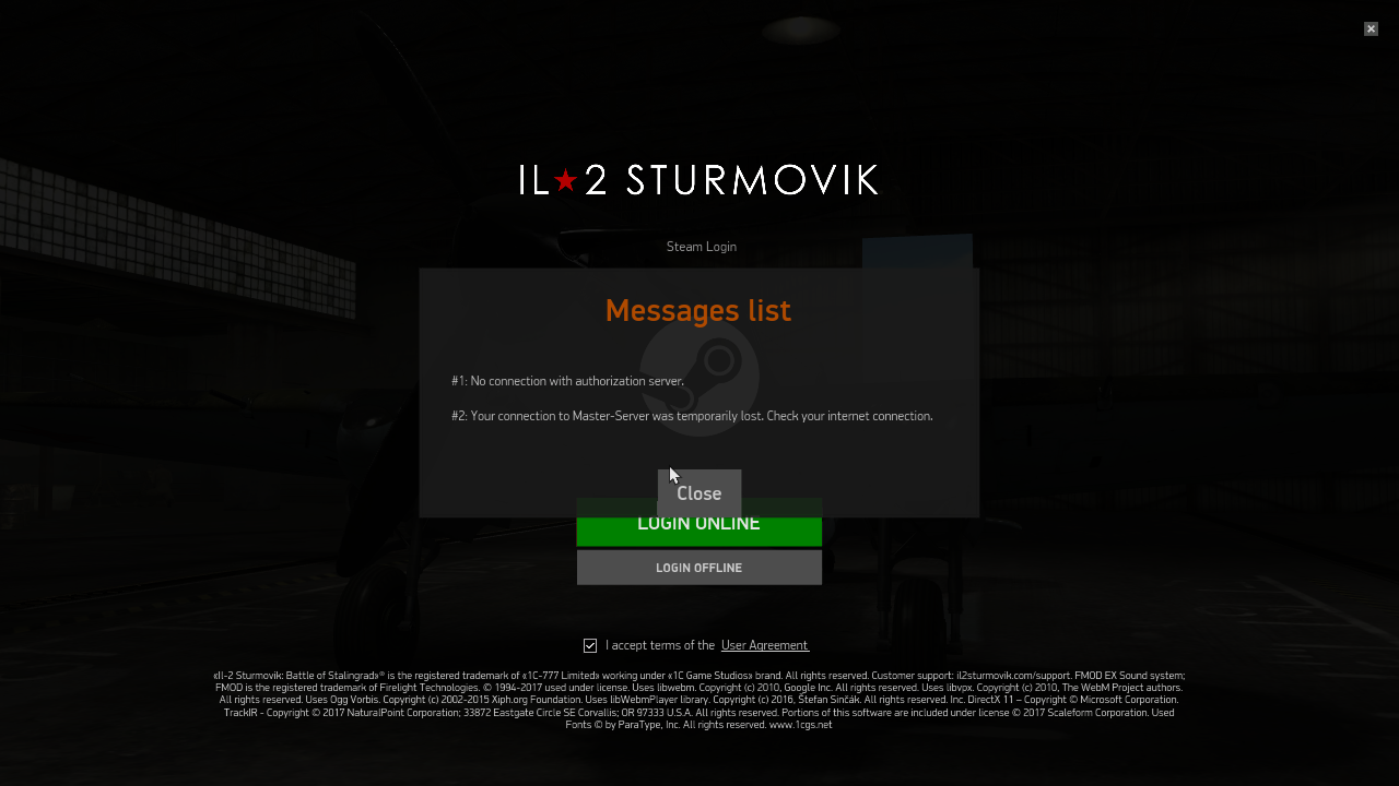error message when loading up the game - Technical Issues and Bug ...