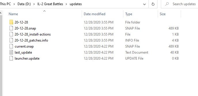 In my IL-2 folder, i have a updates folder that is 22.5 GB in size, can ...